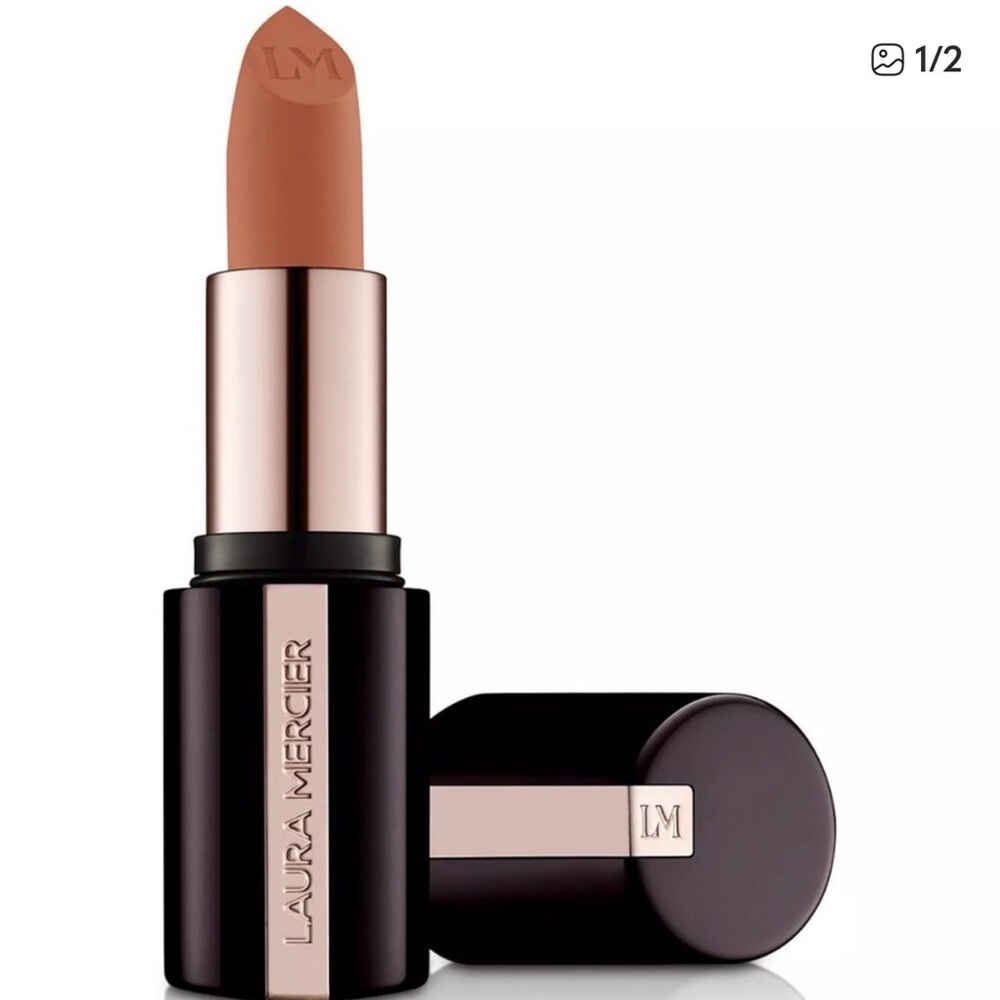 NEW!  LAURA MERCIER caviar smoothing matte lipstick in 820 peach cashmere